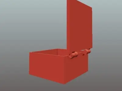 Printable box with hinges - one part only 3D print model