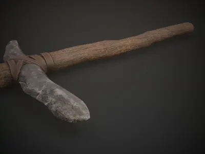 Stone Pickaxe 2 Low-poly 3D model