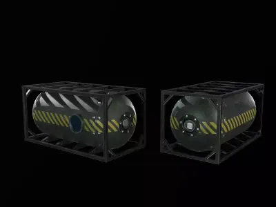 Military Cistern Storage PBR Low-poly 3D model