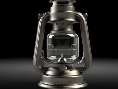 Lampe a  petrole 3D model