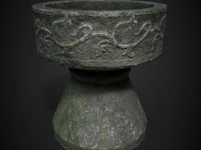 ANCIENT POT LOWPOLY GAME ASSET Low-poly 3D model