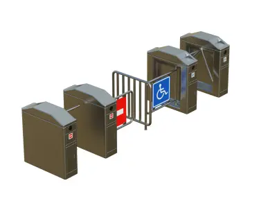 Turnstile Low-poly 3D model purchase