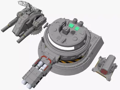 Sci-Fi Weapon Collection 3D model