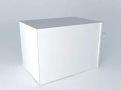 Pharmacy box with stripes Free 3D model