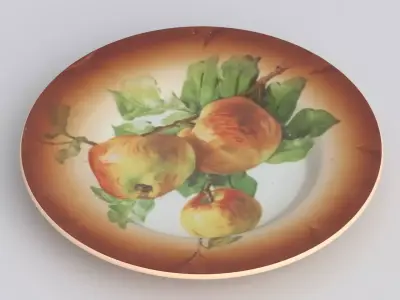 Antique and vintage plate v9 3D model