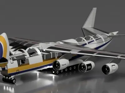 Antonov An-225 Mriya Low-poly 3D model