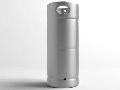 Barrel Steel 5 Gallons 3D model