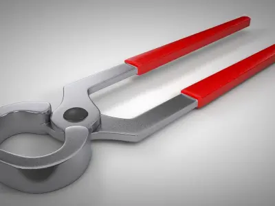 Pincers pliers Low-poly 3D model