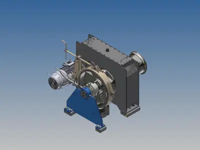 Anchor mooring winch 101 E 36 K3 3D model