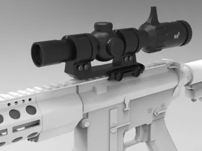 Khales K18i LPVO Low-poly 3D model