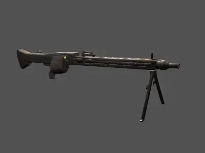 MG3 Machine gun Low-poly 3D model
