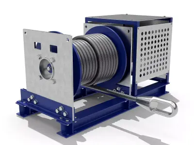 Industrial Marine Winch 10T Constant Tension 3D model