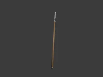 Japanese So Yari Spear  Low poly 3D Model Low-poly 3D model