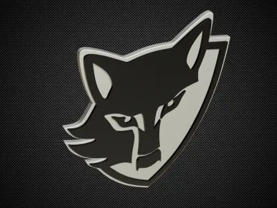 e wolf logo 3D model