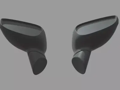 Car Mirror 028 Low-poly 3D model
