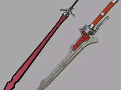 Devil May Cry Swords  Low-poly 3D model