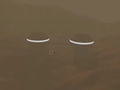 Industrial space colony asset low poly Free low-poly 3D model