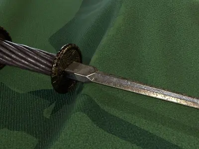 Dagger of mercy Low-poly 3D model