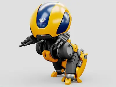 MILITARY BOT M-3000 Rigged for Unreal Engine - Unity - MIXAMO  3D model