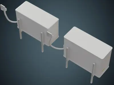 Air Conditioner 6A Low-poly 3D model