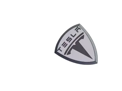TESLA 3D logo Free 3D model