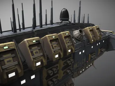 Space Force 1 Cruiser Low-poly 3D model