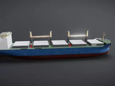 Cargo Ship Low-poly 3D model from CGTrader