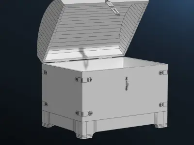 Chest wooden 3D model
