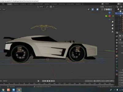 rocket league 3D model DOMINO model FREE Free low-poly 3D model