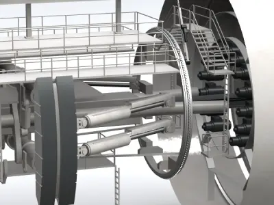Tunnel Boring Machine TBM 3D model