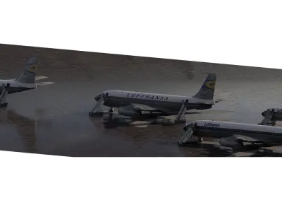 boeing 707-420a 720-30b 707-330-b 727-30 3D model