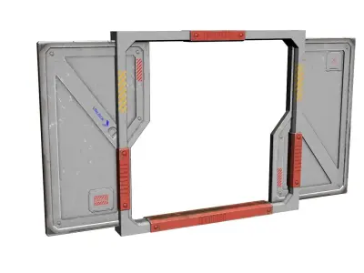 sci fi door Free low-poly 3D model purchase
