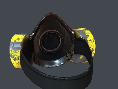 Gas mask helmet 3d model scifi Low-poly Low-poly 3D model Low-poly 3D model order
