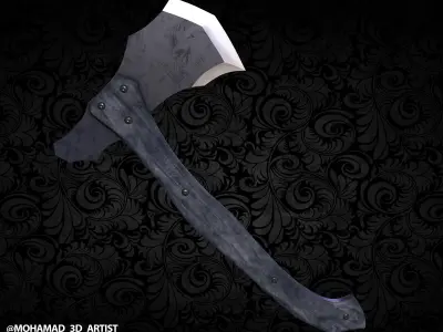Tactical axe Low-poly 3D model purchase