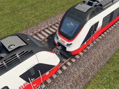 Austrian Train - Talent 3 OEBB CityJet  Low-poly 3D model