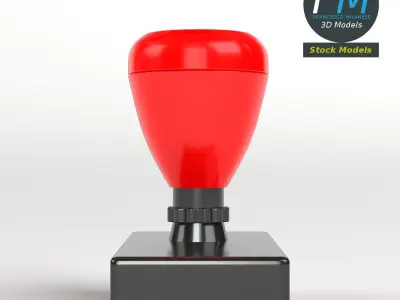 Pre inked rubber stamp 3D model
