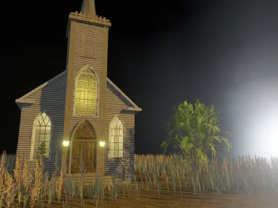 Saint Teresa of Avila Church Low-poly 3D model