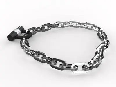 Oxford HD Motorcycle Security Lock and Chain 3D model