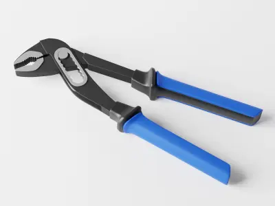 Adjustable Water Pump Plier Low-poly 3D model