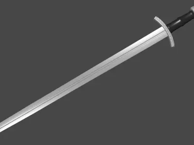 Caroling sword Low-poly 3D model