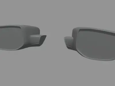 Car Mirror Honda Civic Type R 2020 Low-poly 3D model