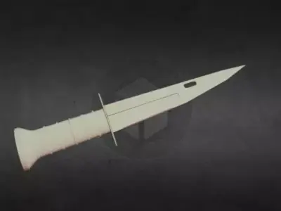 Bayonet knife Free low-poly 3D model