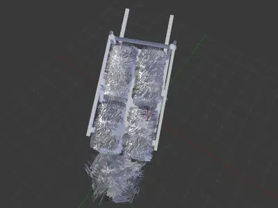 Hay Cart Free low-poly 3D model
