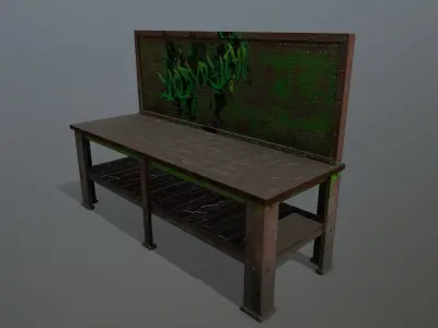 workbench Low-poly 3D model order
