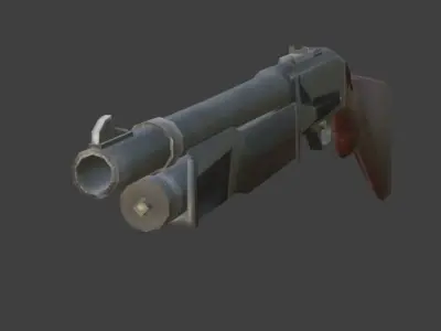 gun ks23 Low-poly 3D model