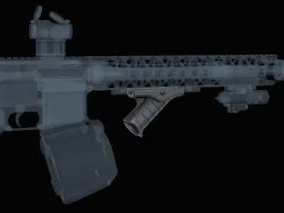 Stark SE-5 Express tactical forward grip Low-poly 3D model