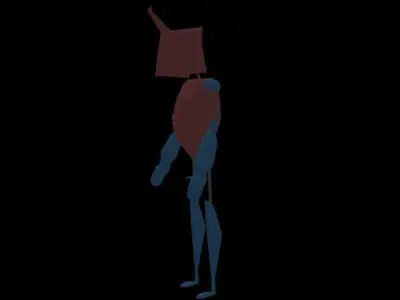 Minbo Charactor STICKMAN Beetle Low-poly 3D model