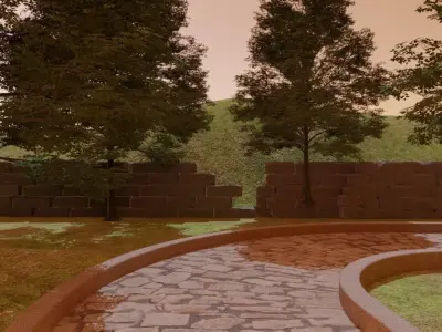 Village Layout Model 3D model