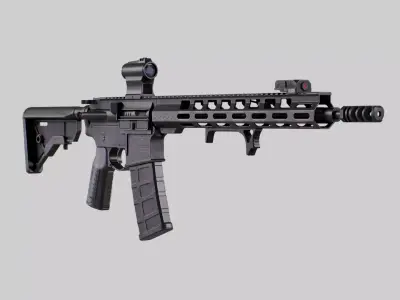 AR-15 Rifle Low-poly 3D model purchase