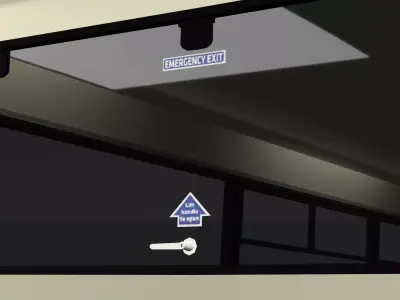 British Double Decker Bus Low Poly Game Vehicle Modern Low-poly 3D model